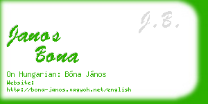 janos bona business card